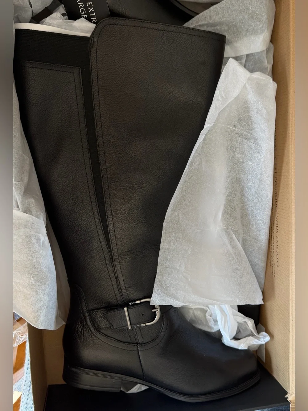Naturalizer Jaya Riding Boot- Extra Wide Calf- Black